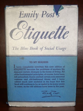 Item #3890 Etiquette. Emily Post