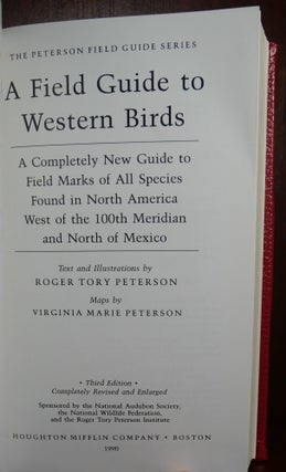 A Field Guide to Western Birds SIGNED