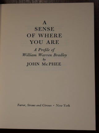 A Sense of Where You Are SIGNED