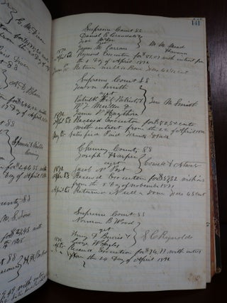 Chemung County Court Ledger Docket Manuscript