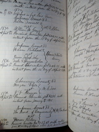 Chemung County Court Ledger Docket Manuscript