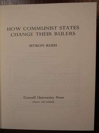 How Communist States Change Their Rulers