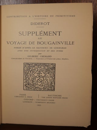 Supplément au voyage de Bougainville (Addendum to the Journey of Bougainville)
