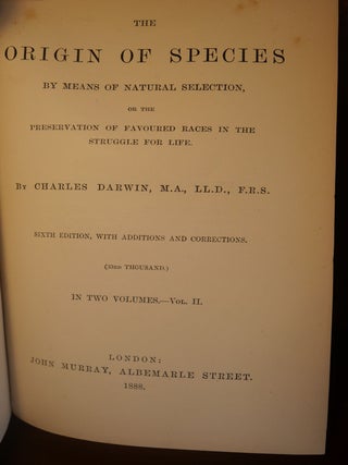 The Origin of Species Vol II