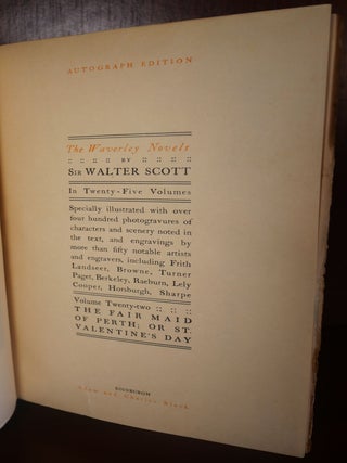 The Waverley Novels The Fair Maid of Perth