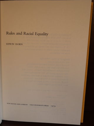 Rules and Racial Equality