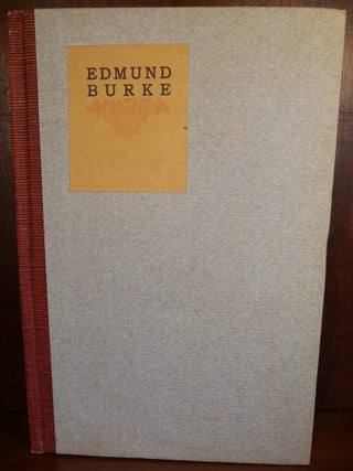 Item #4335 Edmund Burke. Elbert Hubbard