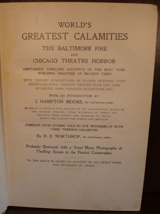 World's Greatest Calamities The Baltimore Fire and Chicago Theatre Horror