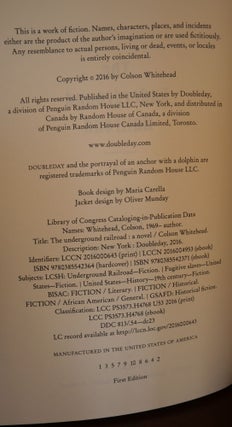 The Underground Railroad SIGNED