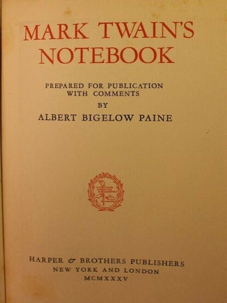 Mark Twain's Notebook