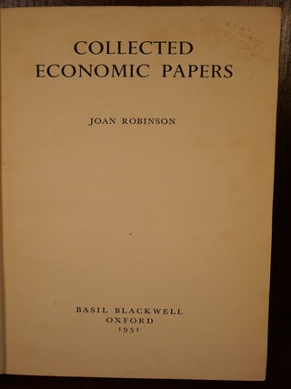 Collected Economic Papers