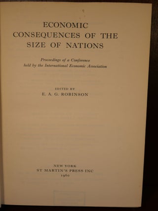 economic Consequences of the Size of Nations