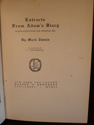 Extracts From Adam's Diary