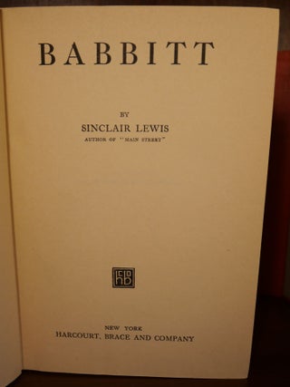 Dodsworth, Elmer Gantry, Babbitt