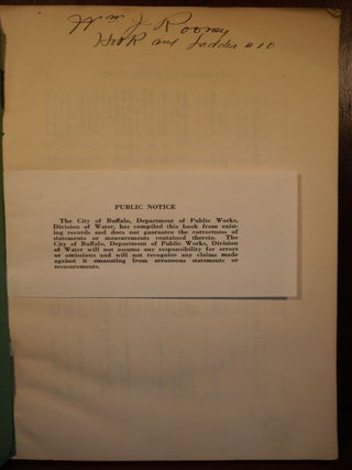 Index of Water Mains