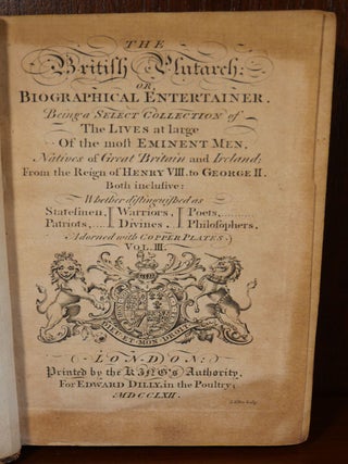 The British Plutarch or Biographical Entertainer Volume 3 Only