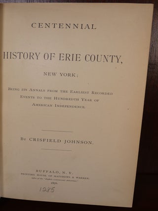 Centennial History of Erie County