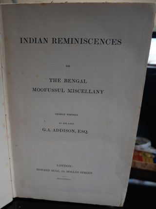 Indian Reminiscences