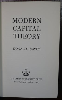 Modern Capital Theory