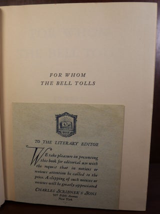 For Whom The Bell Tolls REVIEW COPY
