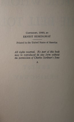 For Whom The Bell Tolls REVIEW COPY