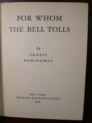 For Whom The Bell Tolls REVIEW COPY