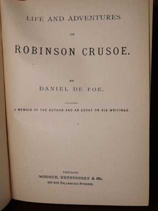Life and Adventures of Robinson Crusoe
