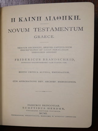 Novum Testamentum (New Testament)