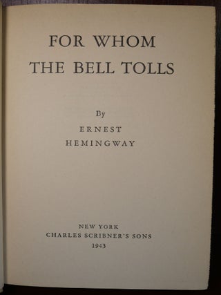 For Whom the Bell Tolls