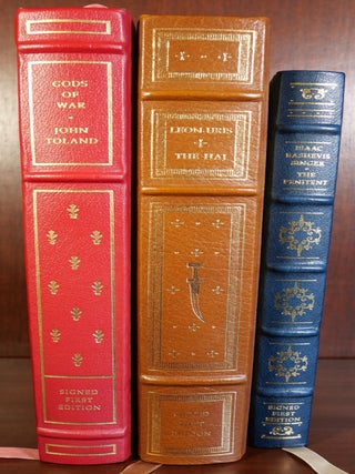 Item #5014 The Haj, Gods of War, The Penitent SIGNED. John Toland Leon Uris, Isaac Bashevis inger