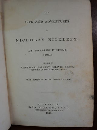 The Life and Adventures of Nicholas Nickleby