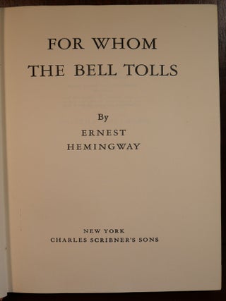 For Whom The Bell Tolls SIGNED
