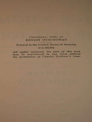 For Whom The Bell Tolls SIGNED