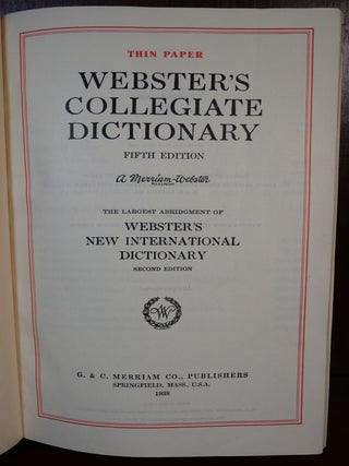 Find Leather Bound Webster Dictionary