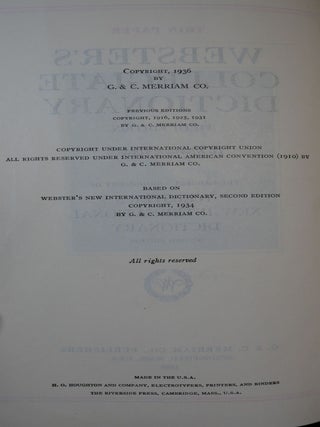 Find Leather Bound Webster Dictionary