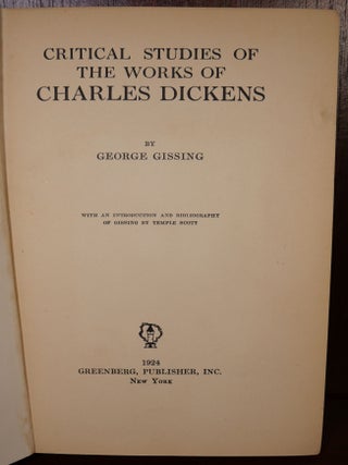 Critical Studies of the Works of Charles Dickens