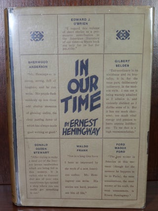 Item #5195 In Our Time. Ernest Hemingway
