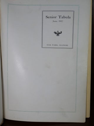 Ernest Hemingway's Senior Tabula Yearbook Year Book
