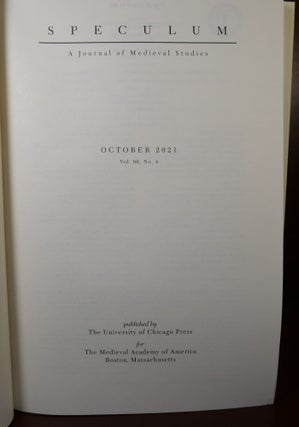 Speculum A Journal of Medieval Studies in 12 Volumes