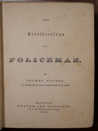 The Recollections of a Policeman