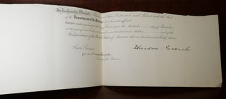 Item #5239 Theodore Roosevelt Presidential Document SIGNED. Theodore Roosevelt