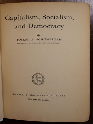 Capitalism, Socialism, and Democracy