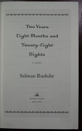 Two Yeas Eight Months and Twenty-Eight Nights SIGNED
