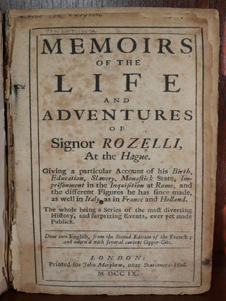 Memoirs of The Life and Adventures of Signor Rozelli, At the Hague