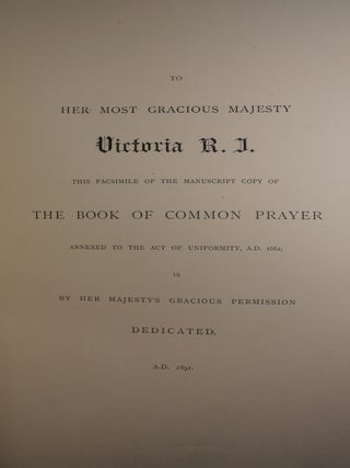 Facsimile of the Original Manuscript of The Book of Common Prayer