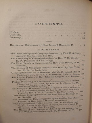 Contributions to the Ecclesiastical History of Connecticut