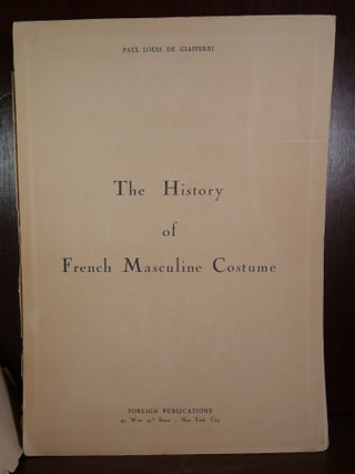 The History of French Masculine Costumes