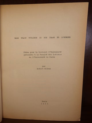 Mark Twain Unpublished Manuscript Biography