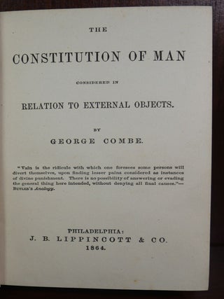 The Constitution of Man Considered in Relation to External Objects