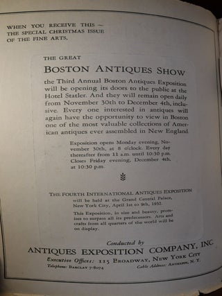 The Fine Arts For The Connoisseur of Antiques. Decoration and Paintings